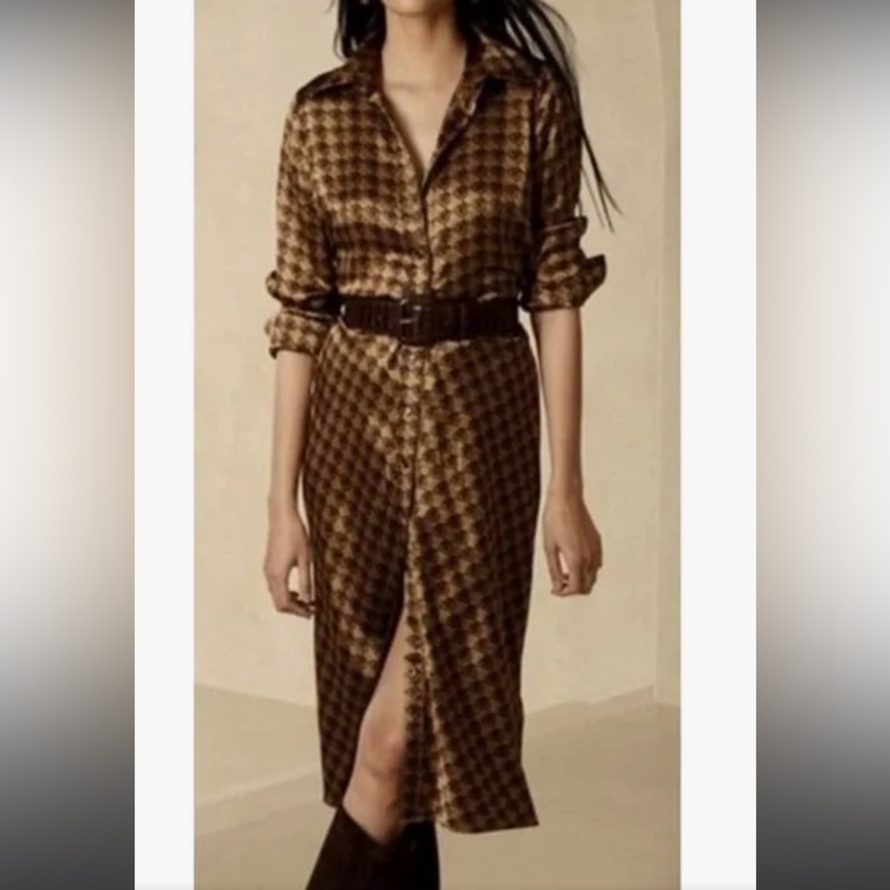 Banana Republic Enchantment 100% Silk Shirt Dress